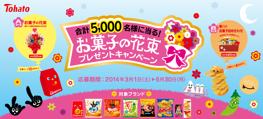 東ハト お菓子の花束プレゼントキャンペーン